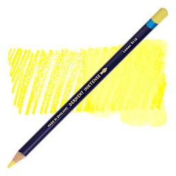 Derwent Inktense Pencil - Lemon, swatch and pencil