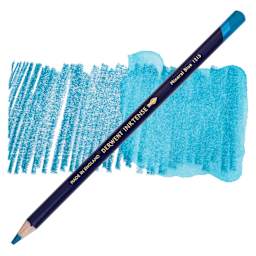 Derwent Inktense Pencil - Mineral Blue, swatch and pencil