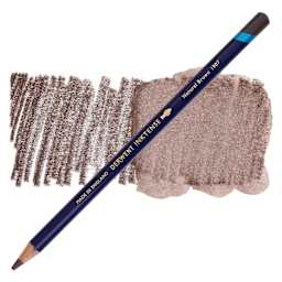 Derwent Inktense Pencil - Natural Brown, swatch and pencil