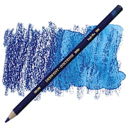 Derwent Inktense Pencil - Bright Blue pencil and swatch