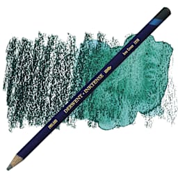 Derwent Inktense Pencil - Iron Green pencil and swatch