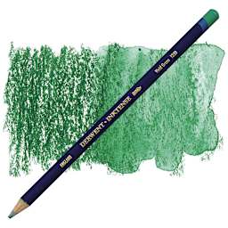 Derwent Inktense Pencil - Vivid Green pencil and swatch