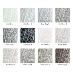 Blick Studio Artists' Colored Pencil Set - Greys, Set of 12, swatches