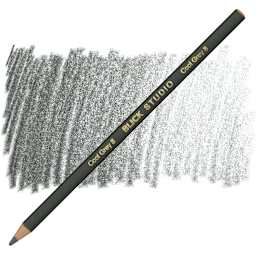 Blick Studio Artists' Colored Pencil - Cool Grey 8 pencil and swatch