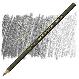 Blick Studio Artists' Colored Pencil - Dark Grey pencil and swatch