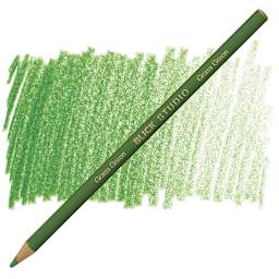 Blick Studio Artists' Colored Pencil - Grass Green Light pencil and swatch