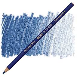 Blick Studio Artists' Colored Pencil - Permanent Blue pencil and swatch