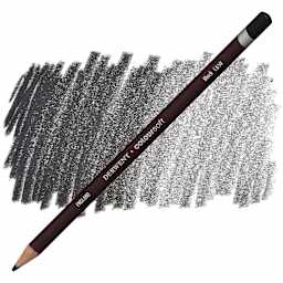 Derwent Coloursoft Pencil - Black pencil and swatch