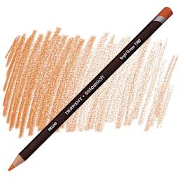 Derwent Coloursoft Pencil - Bright Orange pencil and swatch