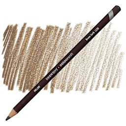 Derwent Coloursoft Pencil - Brown Earth pencil and swatch