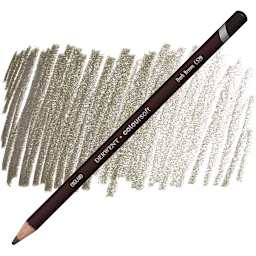 Derwent Coloursoft Pencil - Dark Brown pencil and swatch