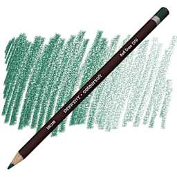 Derwent Coloursoft Pencil - Dark Green pencil and swatch