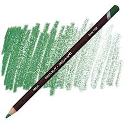 Derwent Coloursoft Pencil - Green pencil and swatch