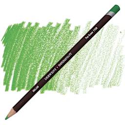 Derwent Coloursoft Pencil - Pea Green pencil and swatch