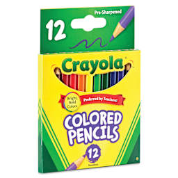 Crayola Short Colored Pencils - Assorted Colors, Set of 12, front of the packaging