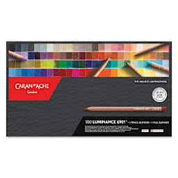 Caran d'Ache Luminance Colored Pencils - Assorted Colors, Set of 100 front of box