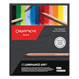 Luminance Colored Pencil Set - Assorted Colors, Set of 12 front of box