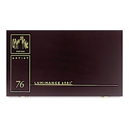 Caran d'Ache Luminance Colored Pencils - Wood Box Set of 80 front of wood box  