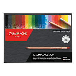 Caran d'Ache Luminance Colored Pencils - Assorted Colors, Set of 20 front of box