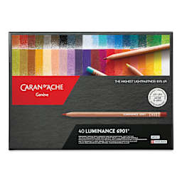 Caran d'Ache Luminance Colored Pencils - Assorted Colors, Set of 40 front of box
