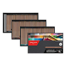 Luminance Colored Pencil Set - Assorted Colors, Set of 76 open box with contents