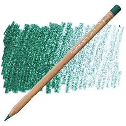 Caran d'Ache Luminance Colored Pencil - Dark English Green pencil and swatch