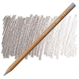 Caran d'Ache Luminance Colored Pencil - Sepia 10% pencil and swatch