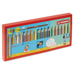 Stabilo Woody 3 in 1 Pencils - Assorted, Set of 18, packaging