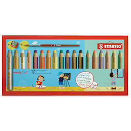 Stabilo Woody 3 in 1 Pencils - Set of 18, Assorted, front of packaging