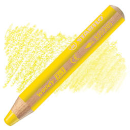 Stabilo Woody 3 in 1 Pencil - Yellow pencil and swatch