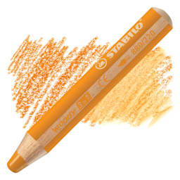 Stabilo Woody 3 in 1 Pencil - Orange pencil and swatch