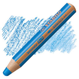 Stabilo Woody 3 in 1 Pencil - Blue pencil and swatch