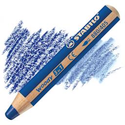 Stabilo Woody 3 in 1 Pencil - Ultramarine pencil and swatch