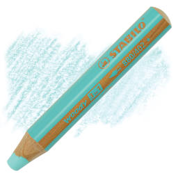 Stabilo Woody 3 in 1 Pencil - Pastel Blue pencil and swatch