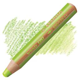 Stabilo Woody 3 in 1 Pencil - Leaf Green pencil and swatch