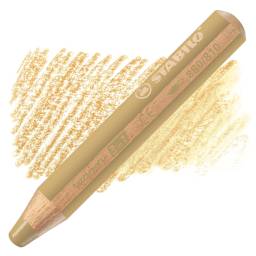 Stabilo Woody 3 in 1 Pencil - Gold pencil and swatch