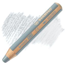 Stabilo Woody 3 in 1 Pencil - Silver pencil and swatch