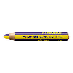 Stabilo Woody 3 in 1 Duo Pencil - Yellow and Violet
