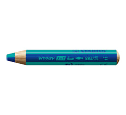 Stabilo Woody 3 in 1 Duo Pencil - Ultramarine Blue and Turquoise