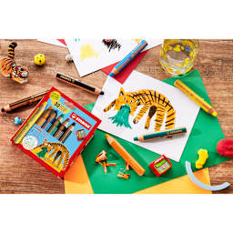 Stabilo Woody 3 in 1 Pencils - Set of 6, Tiger Colors