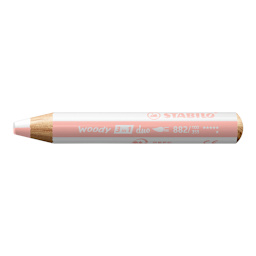 Stabilo Woody 3 in 1 Duo Pencil - White and Apricot