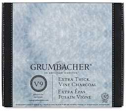 Vine Charcoal Jumbo Stick - Front of package of 25 sticks