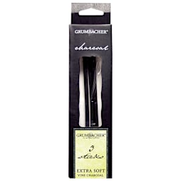 Grumbacher Vine Charcoal Extra-Soft, 3/Pkg.