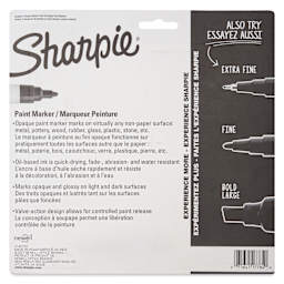Sharpie Oil-Based Paint Marker - Assorted Colors, Medium Point, Set of 8, back of the packaging
