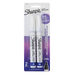 Sharpie Oil-Based Paint Marker - White, Medium Point, Pkg of 2, front of packaging