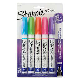 Sharpie Oil-Based Paint Marker - Fashion, Medium Point, Set of 5, front of the packaging