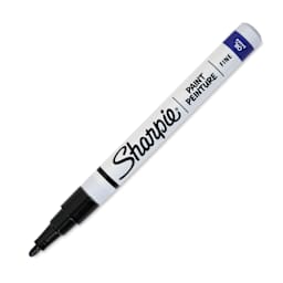 Sharpie Oil-Based Paint Marker - Black, Fine Point, cap off
