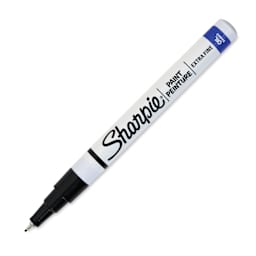 Sharpie Oil-Based Paint Marker - Black, Extra Fine Point, cap off