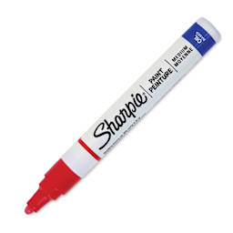 Sharpie Oil-Based Paint Marker - Red, Medium Point, cap off