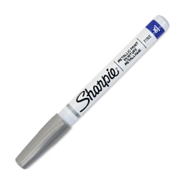 Sharpie Oil-Based Paint Marker - Metallic Silver, Fine Point, cap on